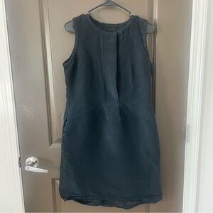 NWOT Talbots Elegant Black Dress Cotton Silk Blend Business Casual Size 12